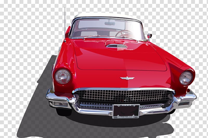 Ford Thunderbird Vintage car, car transparent background PNG clipart