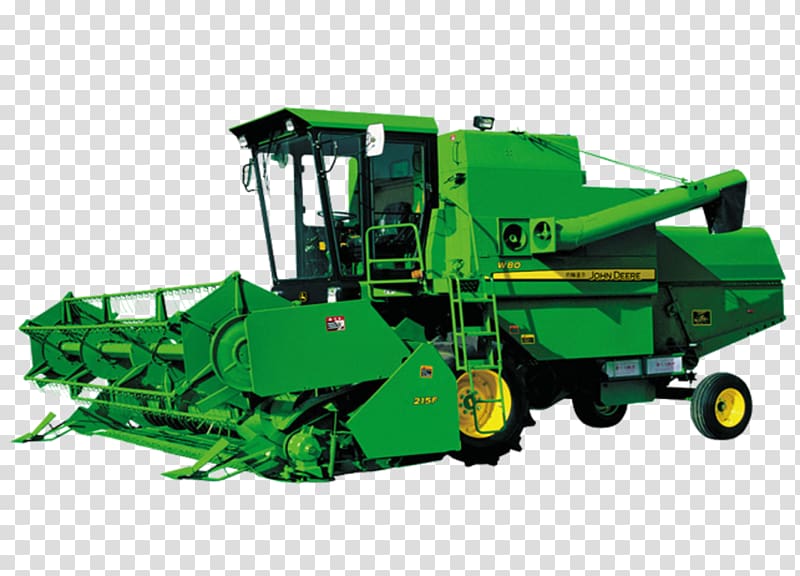 John Deere Reaper Combine Harvester Agricultural machinery, tractor transparent background PNG clipart