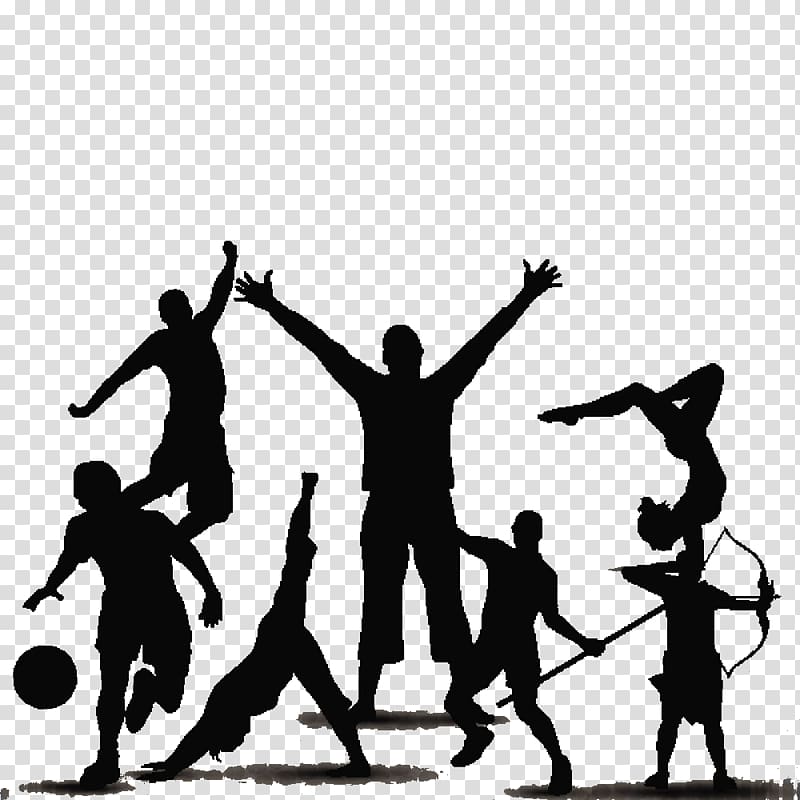 Sport Athlete Running Fencing, Players Silhouette transparent background PNG clipart