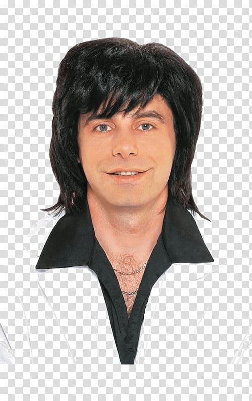 1970s 1980s Wig Male Costume, hair style transparent background PNG clipart
