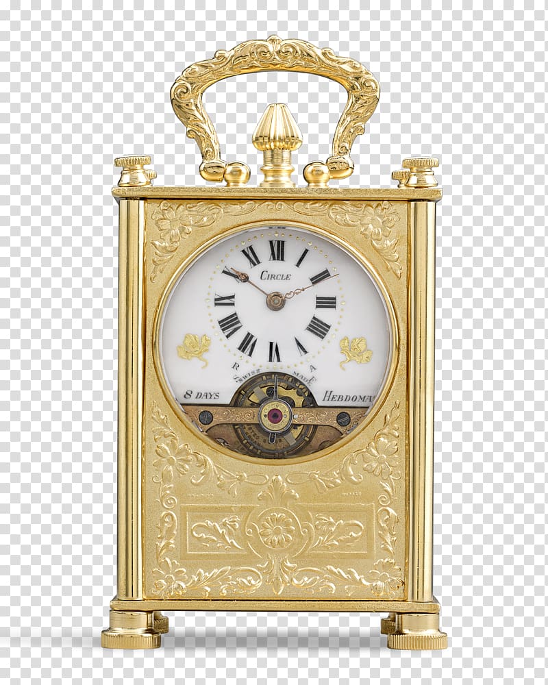 Carriage clock Antique Mantel clock Movement, carriage clocks transparent background PNG clipart