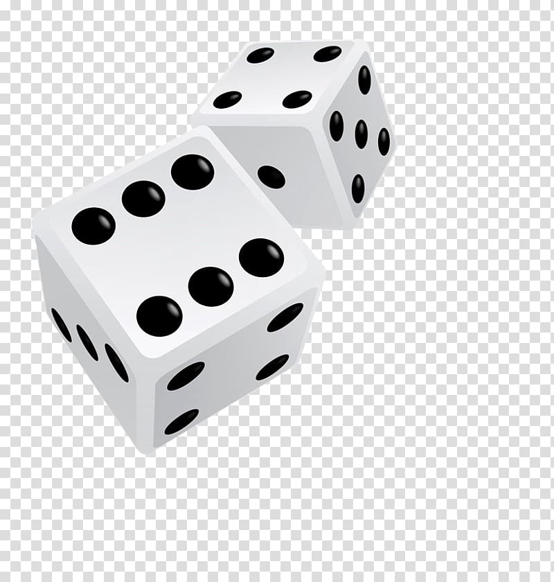 Slot machine Casino, Hand painted white dice transparent background PNG clipart