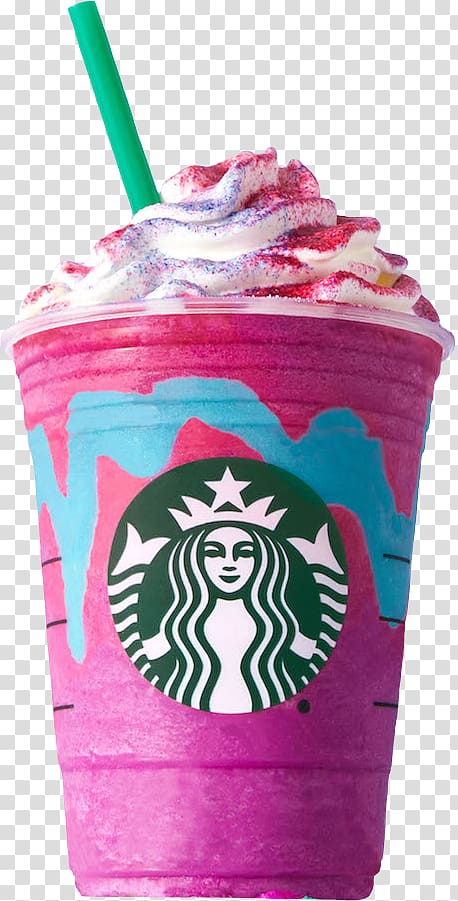 Coffee Latte Unicorn Frappuccino Starbucks, unicorn drink starbucks transparent background PNG clipart