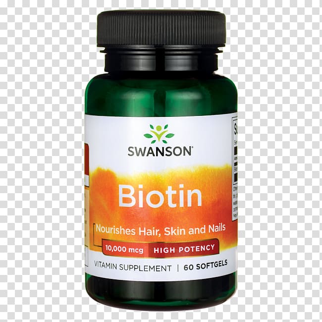 Dietary supplement Swanson Health Products Biotin B vitamins, biotin 10000 transparent background PNG clipart