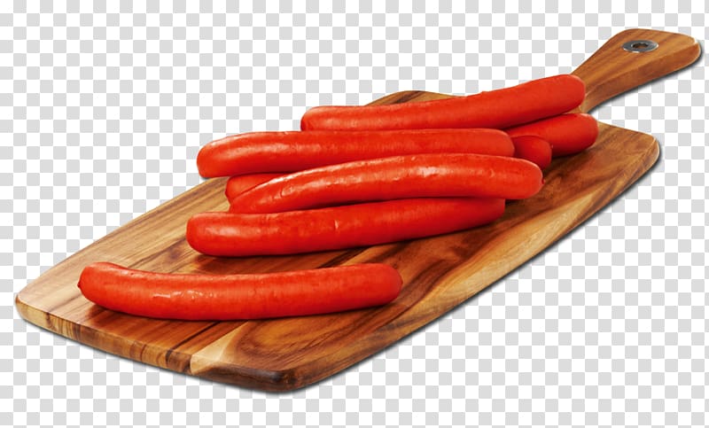 Frankfurter Würstchen Bratwurst Bockwurst Sausage Knackwurst, sausage transparent background PNG clipart