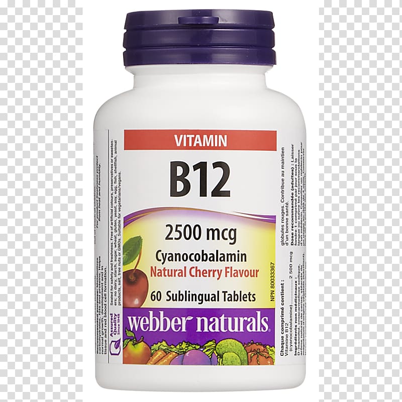 Methylcobalamin Vitamin B-12 Dietary supplement Sublingual administration, health transparent background PNG clipart