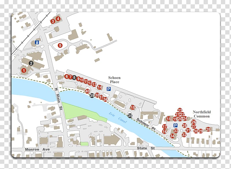 Erie Canal Fairport Towpath Shopping Map, folk custom transparent background PNG clipart