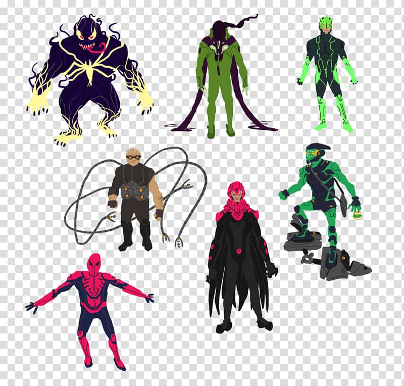 Spider-Man Venom Electro Supervillain Sinister Six, man\'s suit transparent background PNG clipart