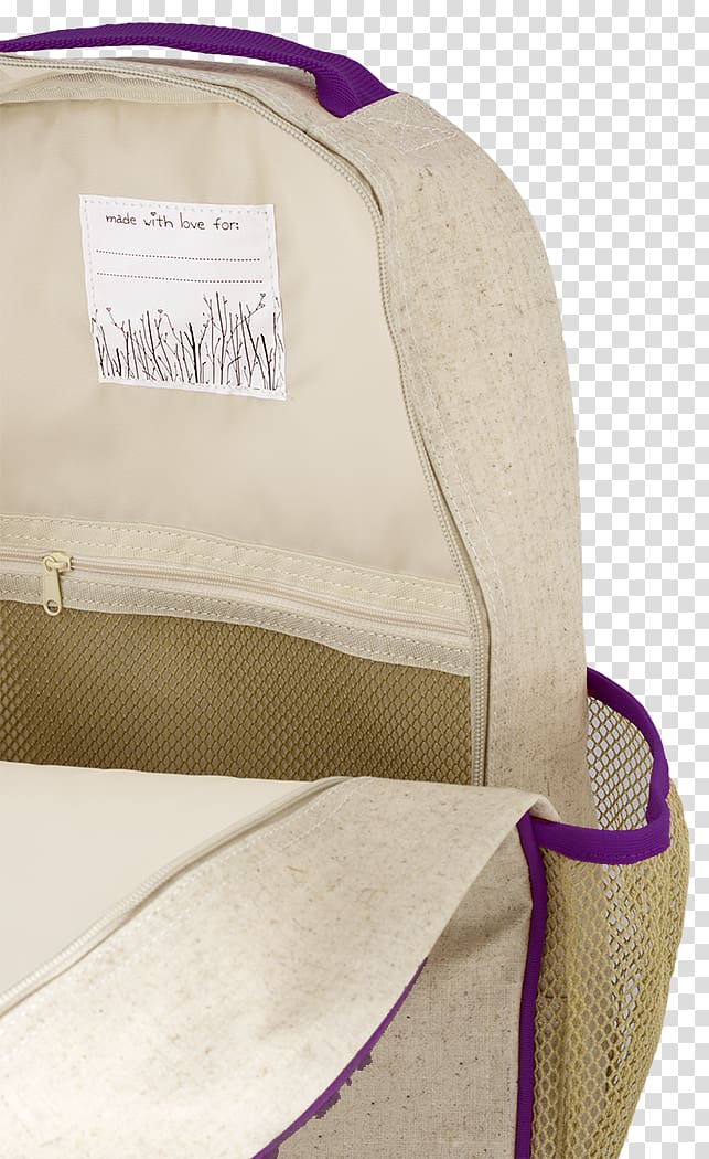 Backpack Bag Satchel Linen Pocket, purple dandelion transparent background PNG clipart