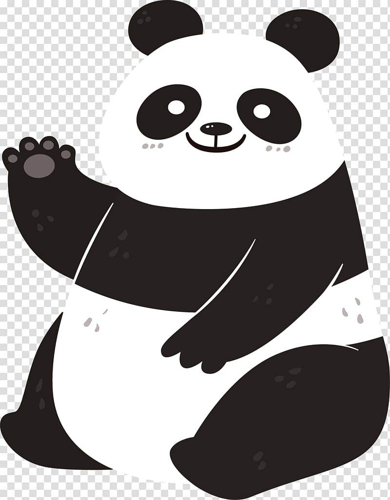 panda illustration, Giant panda Computer file, Hello panda! transparent background PNG clipart