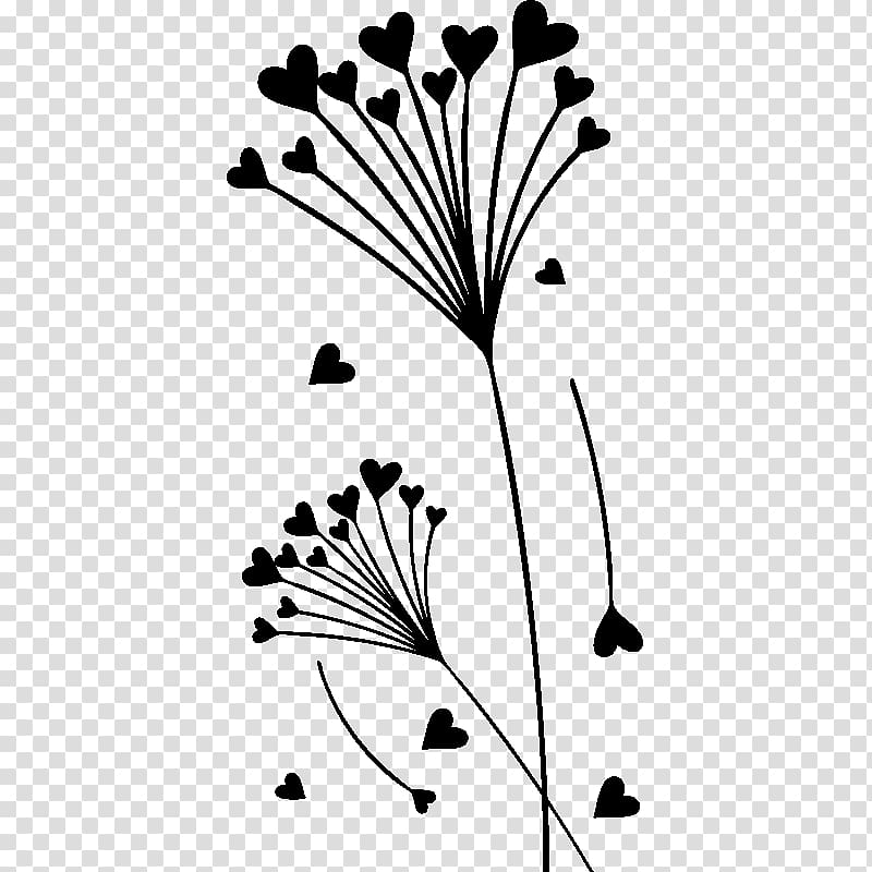 Twig Leaf Plant stem Floral design Petal, fleur en forme de coeur transparent background PNG clipart