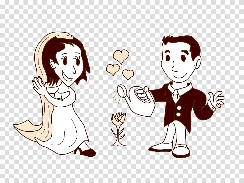 Drawing Marriage Engagement Child, noivos transparent background PNG clipart