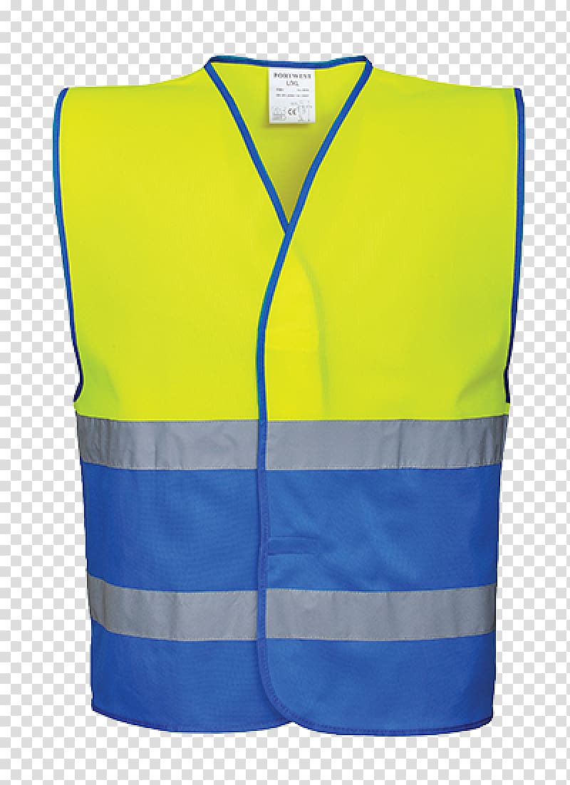High-visibility clothing Gilets Jacket Waistcoat Blue, jacket transparent background PNG clipart
