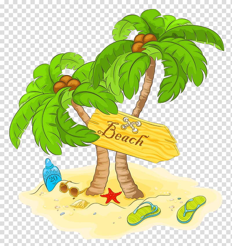 Cartoon Beach Palm Tree Png