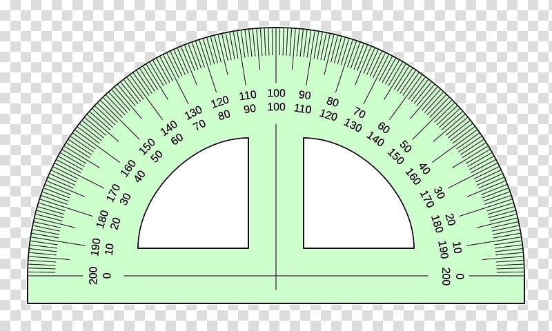 Protractor Ruler Angle Degree Circle, Angle transparent background PNG clipart