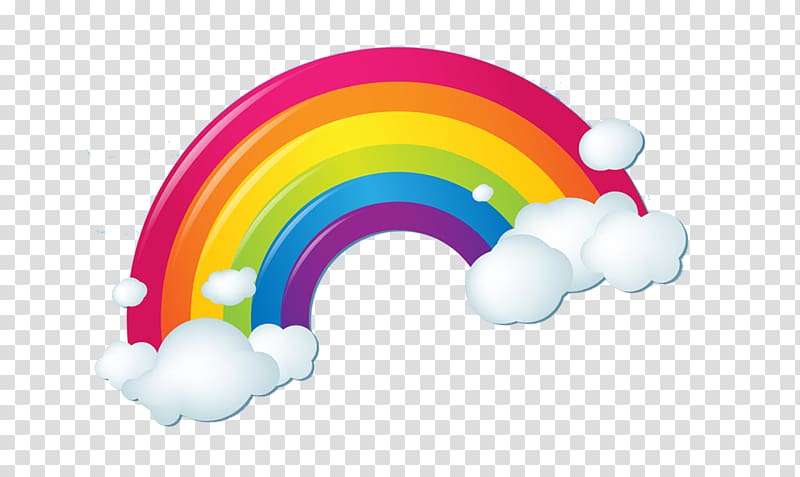 rainbow clouds transparent background PNG clipart