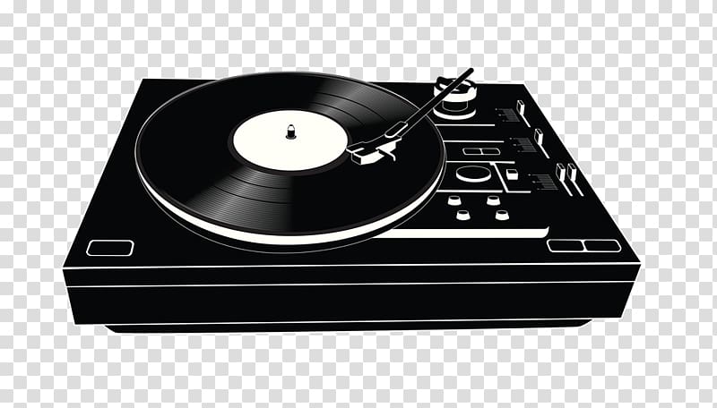 Phonograph record Cassette deck , Black retro music cassette player transparent background PNG clipart