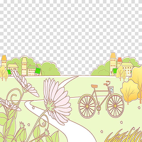 Bicycle Cartoon, A bike transparent background PNG clipart