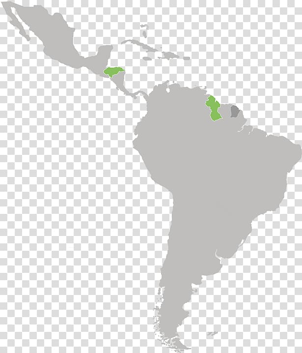 Latin America South America Mapa polityczna Blank map, map transparent background PNG clipart