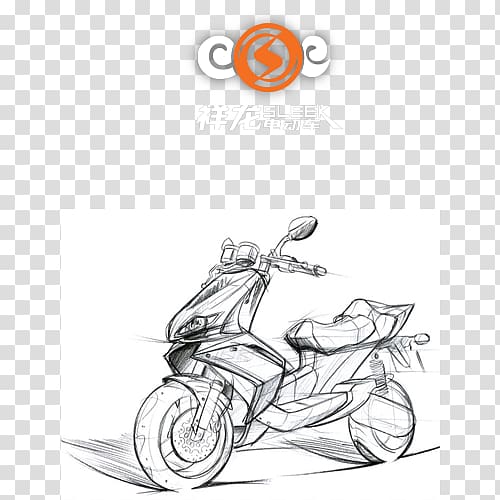 Scooter Car Automotive design Motorcycle Sketch, motorcycle transparent background PNG clipart