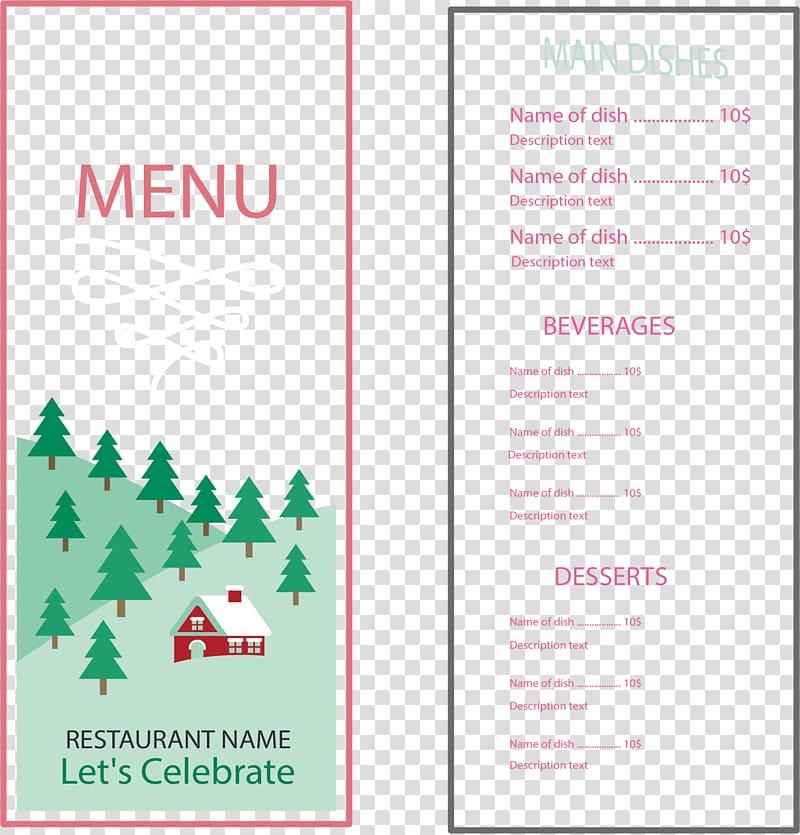 Menu Restaurant Food, Restaurant Festival menu templates transparent background PNG clipart