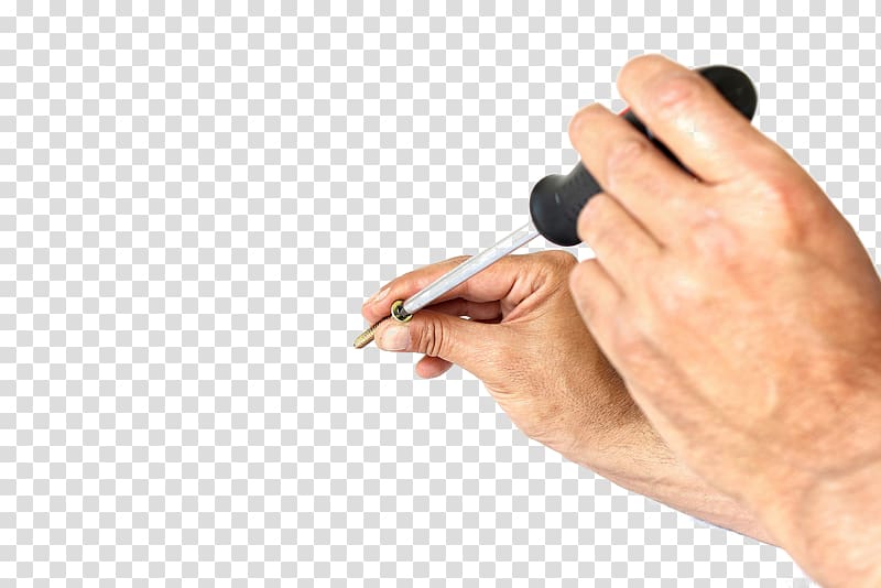 Screwdriver Handle Bolt, Tighten the screws gesture transparent background PNG clipart