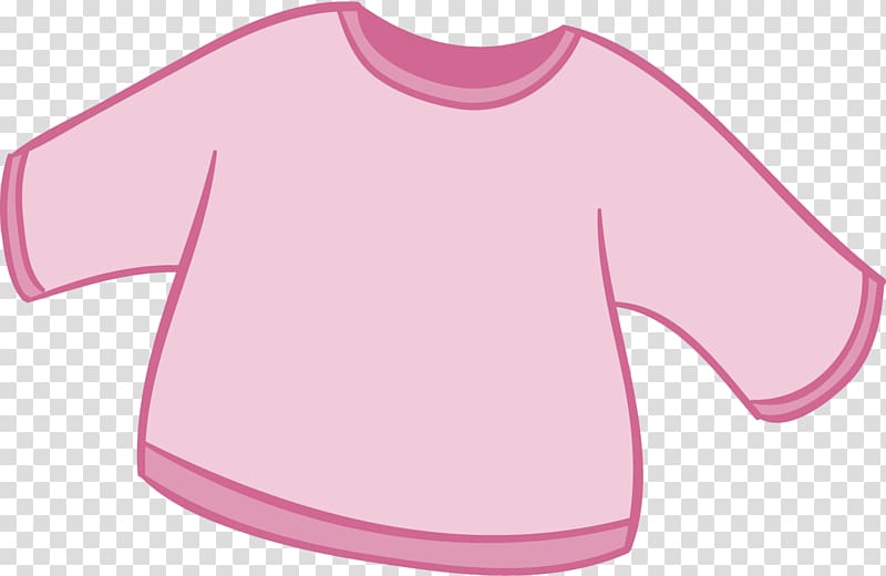 Sleeve T-shirt Pink Clothing, Pink baby long-sleeved clothes transparent background PNG clipart