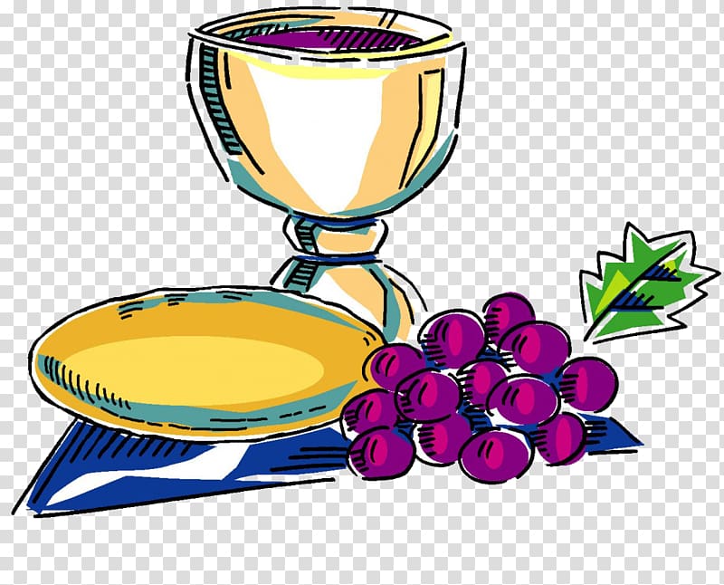 grapes and chalice illustration, First Communion Eucharist Symbol , communion transparent background PNG clipart
