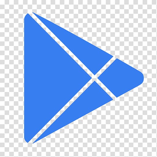 blue Google Play Store logo, electric blue angle area brand, Media play transparent background PNG clipart