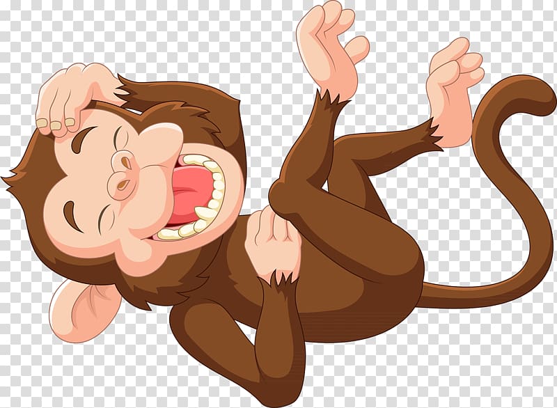 laughing monkey transparent background PNG clipart