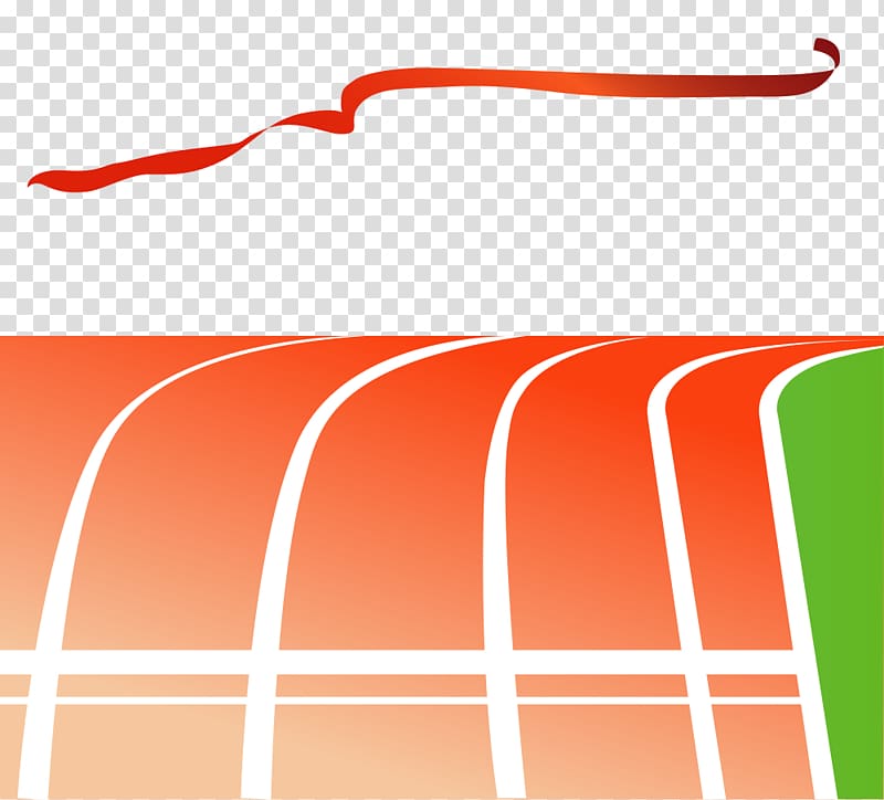 Athletics Illustration, Orange track and the finish line transparent background PNG clipart