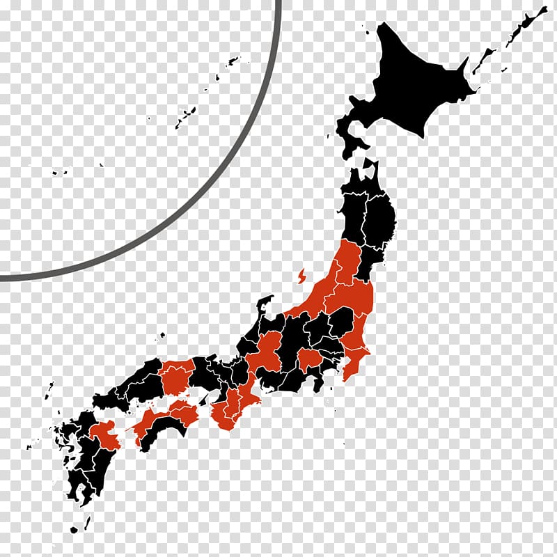 Prefectures of Japan Map , japan map transparent background PNG clipart