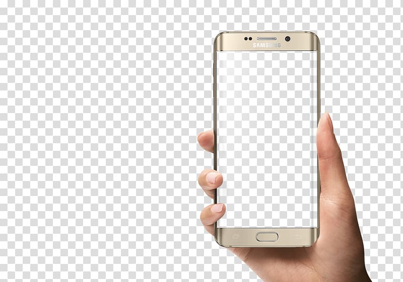 person holding gold platinum Samsung Galaxy S6 Edge, Samsung Galaxy S6 Film frame Android application package Portable Network Graphics, android transparent background PNG clipart