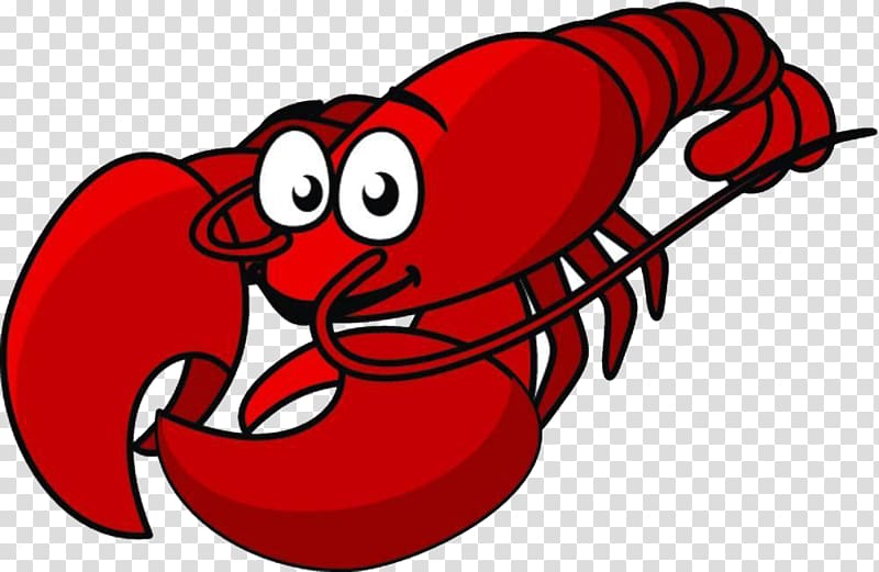Lobster Seafood Cartoon Drawing , Red lobster tail transparent background PNG clipart