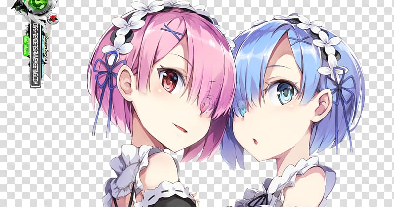 Re:Zero − Starting Life in Another World Anime Isekai RAM, Anime transparent background PNG clipart
