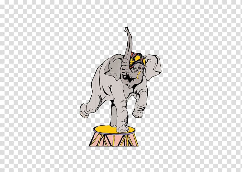 Performance Cartoon Elephant, Elephant cartoon show transparent background PNG clipart