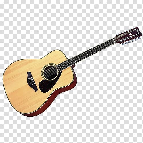 brown and black acoustic guitar illustration, Twelve-string guitar Acoustic guitar Yamaha FG720S String Instruments, Acoustic Guitar transparent background PNG clipart