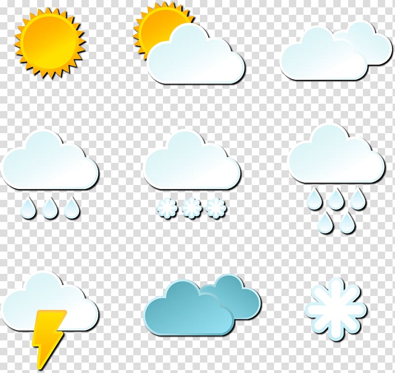 Meteorology Weather , hand-drawn weather icon weather transparent backgroun...