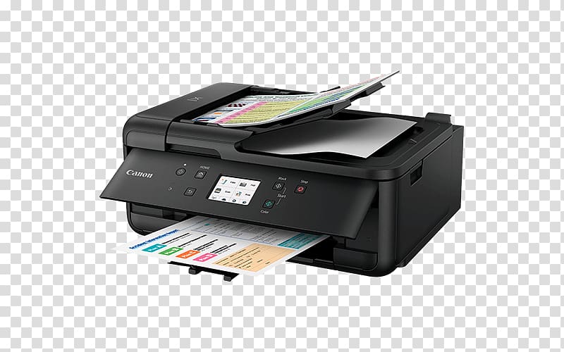 Multi-function printer Canon PIXMA TR7520 Inkjet printing, Canon printer transparent background PNG clipart