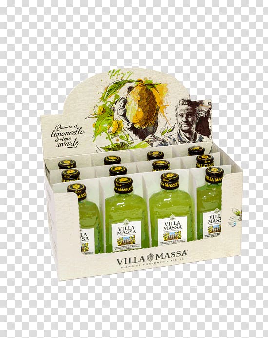 Liqueur Villa Massa Limoncello Italian cuisine Glass bottle, limoncello transparent background PNG clipart