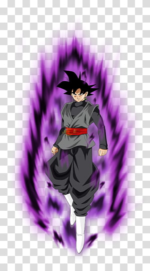 Goku Black, black haired anime character facing back transparent background  PNG clipart