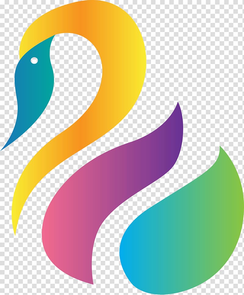 Cygnini , Colorful swan graphics transparent background PNG clipart