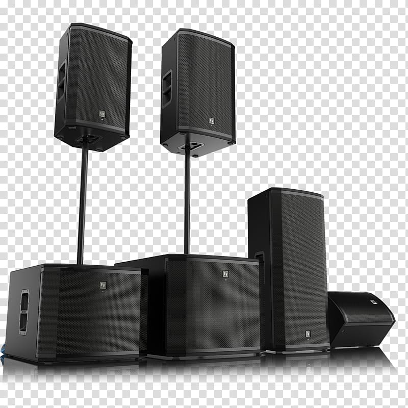 black speaker system, Microphone Electro-Voice Audio Loudspeaker Sound reinforcement system, sound system transparent background PNG clipart