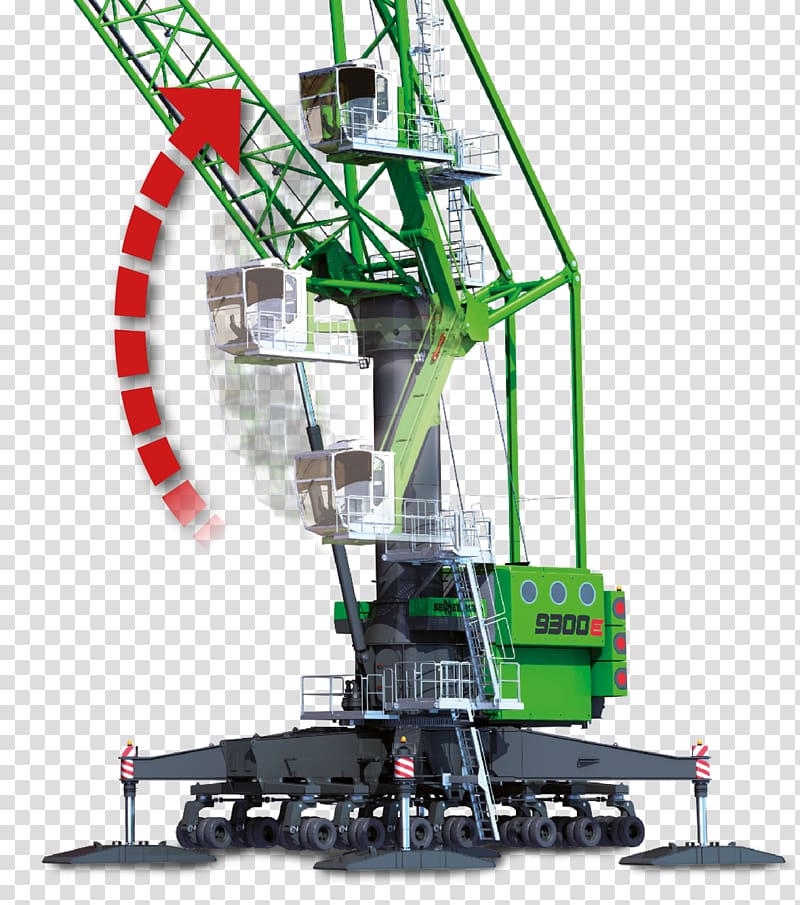 Mobile crane Sennebogen Port Harbor, crane transparent background PNG clipart