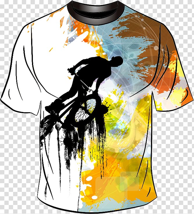 T-shirt Illustration, bicycle apparel printing ink transparent background PNG clipart