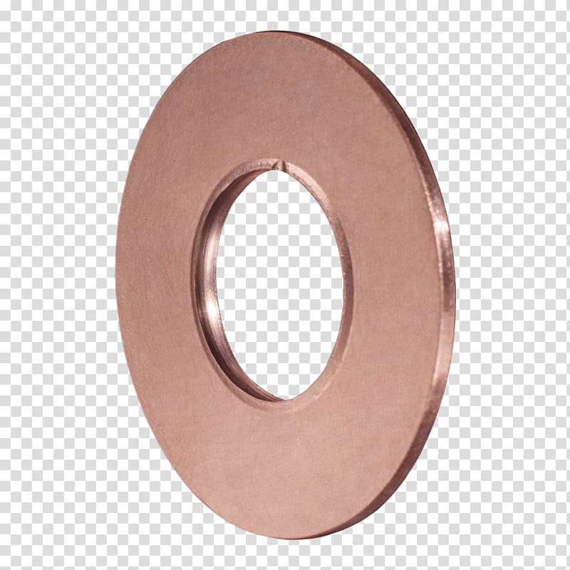 Oxygen-free copper Gasket Ultra-high vacuum Thermal conductivity, metallic copper transparent background PNG clipart
