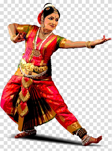 woman in red and brown dress illustration, Vasundhara Doraswamy Folk dance Indian classical dance Bharatanatyam, India transparent background PNG clipart