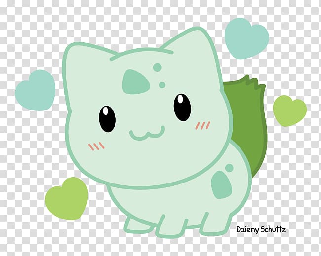 Bulbasaur Pokémon Drawing Chibi Charmander, Cartoon Cuteness transparent background PNG clipart