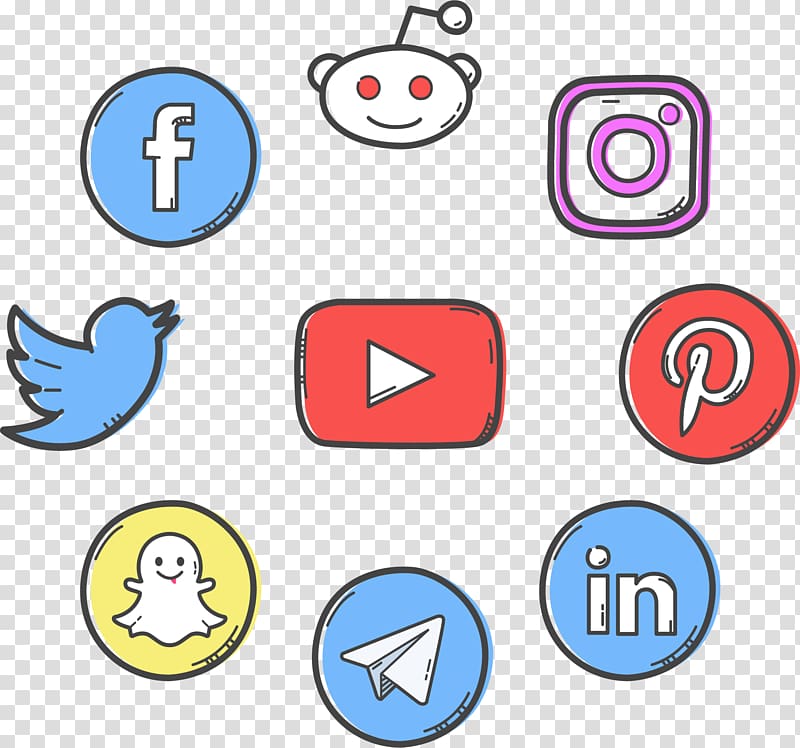 round social media logos png