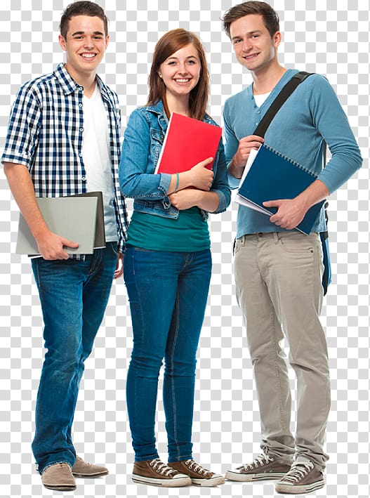 smiling woman standing between two men, SAT Bildung,Oase Student Education College, students transparent background PNG clipart
